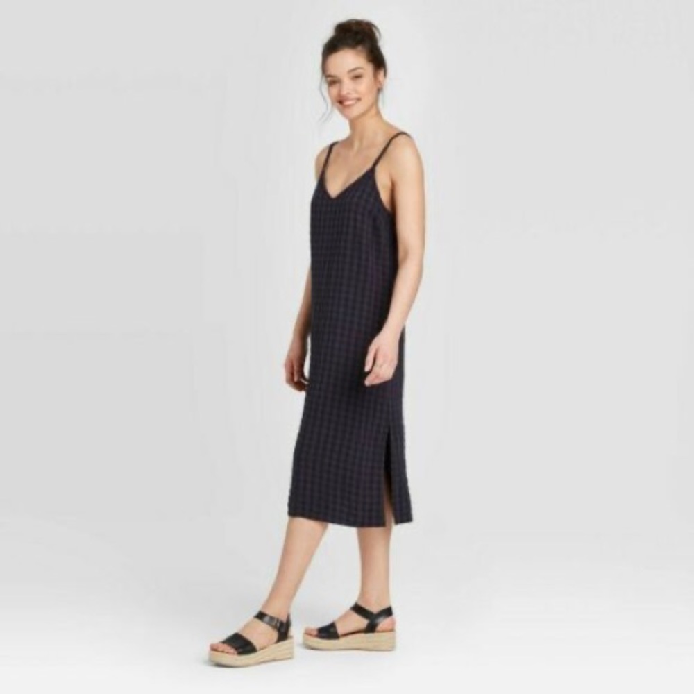 Women’s Navy Plaid Slip Dress | Universal Thread